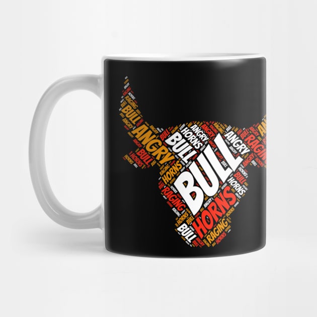 Bull Head Typography Art by Abeer Ahmad